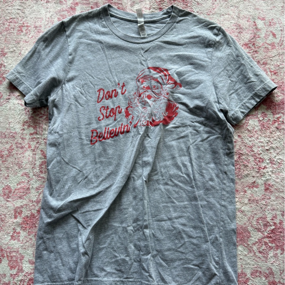 Graphic Grey Tee with Red Print